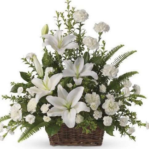 Sympathy Funeral Flower Basket