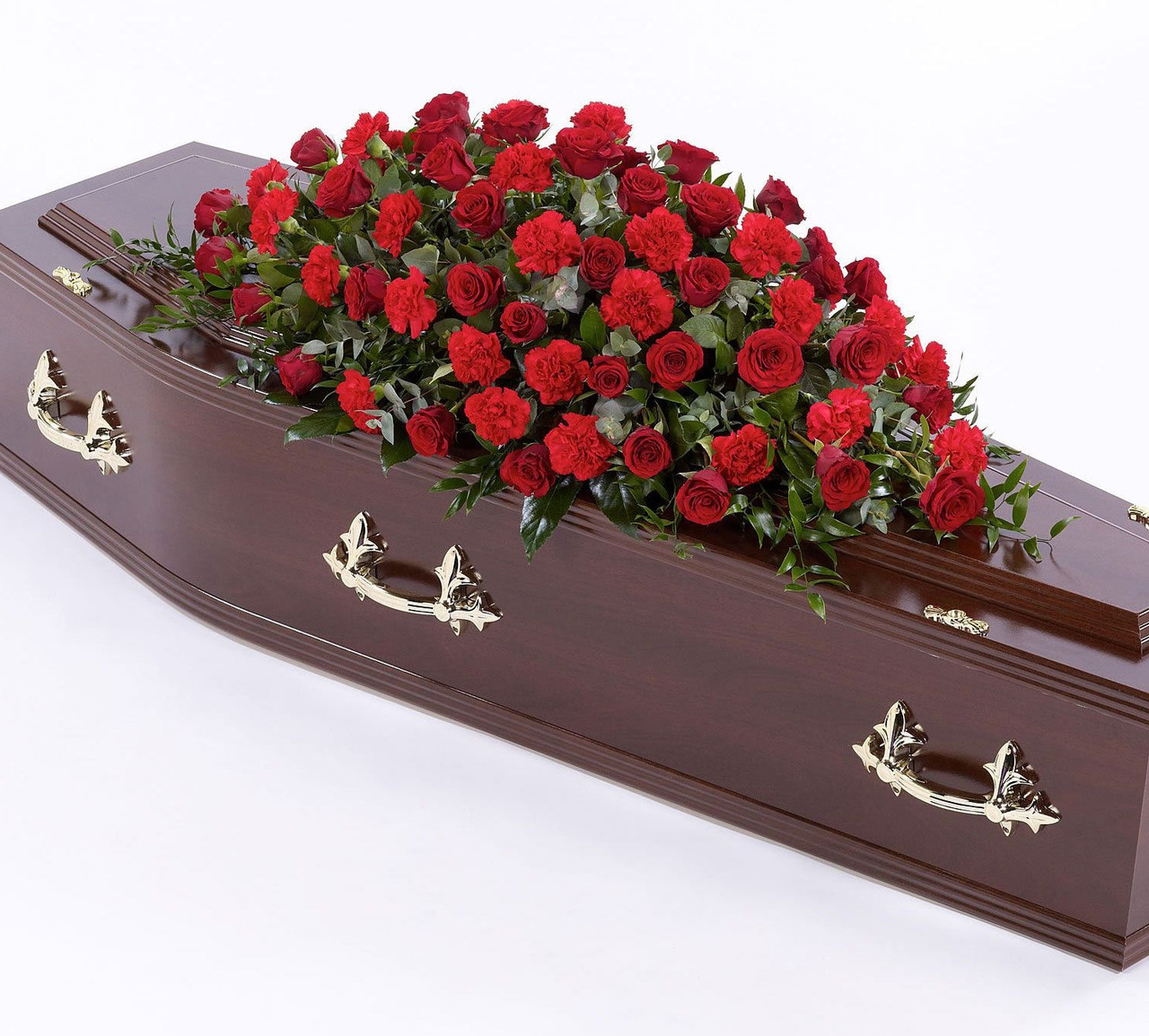 Funeral Roses Coffin Top