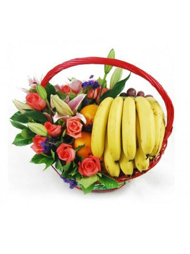 Pomelo Roses Fruit Basket