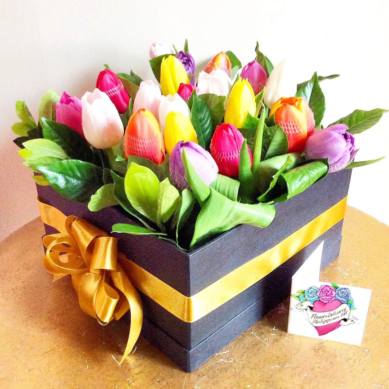 Rainbow Tulips Box