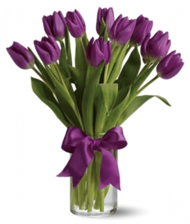Violet Tulips Bouquet