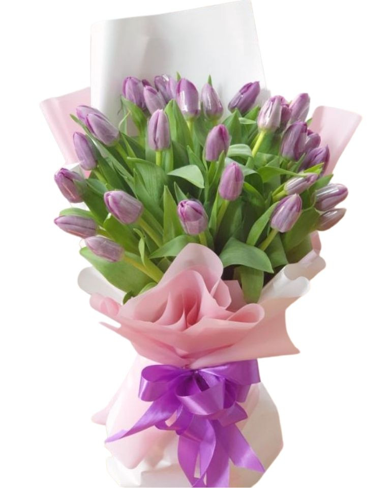 Violet Tulips Delivery